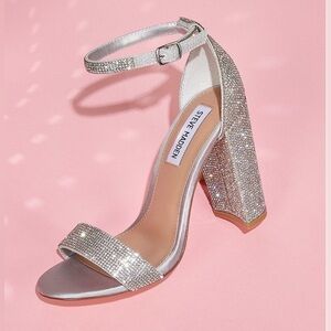 New Steve Madden Women's Carrson Sparkle Rhinestone Dress Sandals Size 10